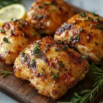 Crispy air fryer chicken recipes on a wooden board