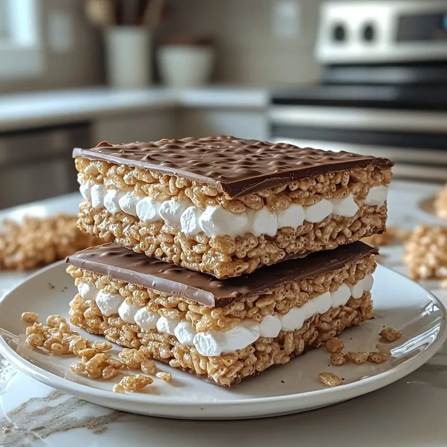Recipe card for rice krispie ice cream sandwiches