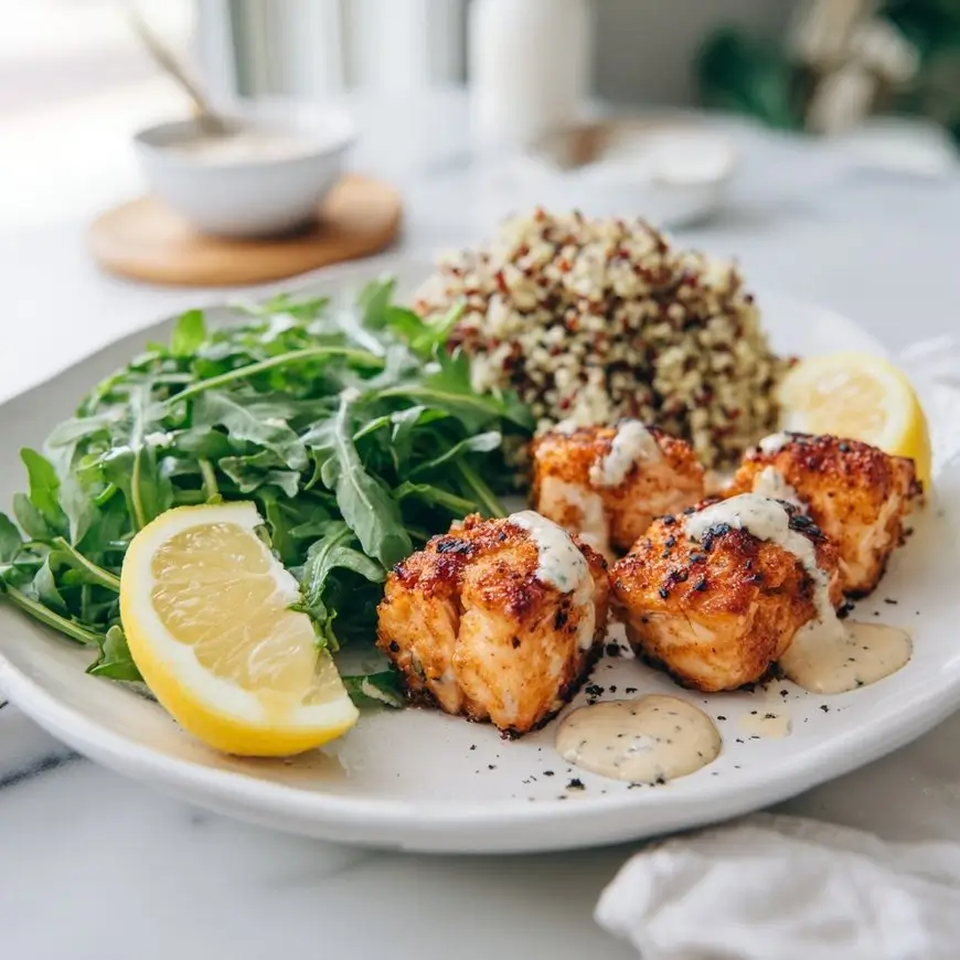 Served Air Fryer Salmon Bites: A Quick and Healthy Dinner