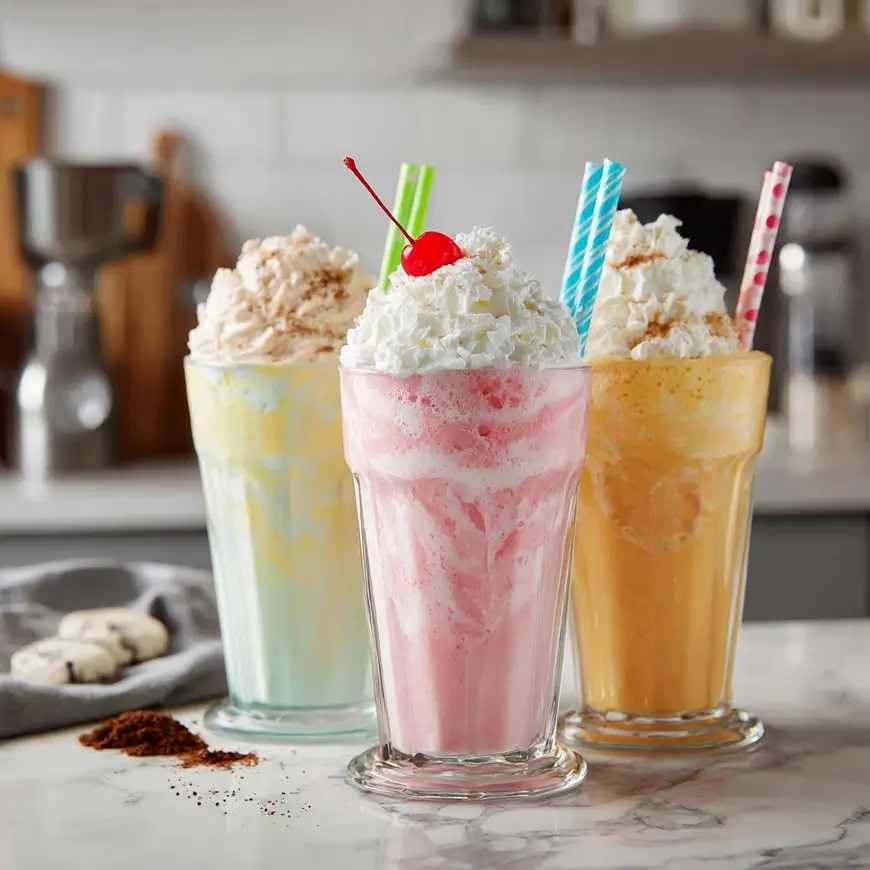 colorful Italian soda recipes drink glasses