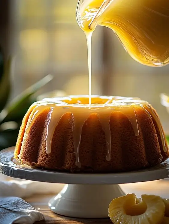 pineapple juice glaze for cake