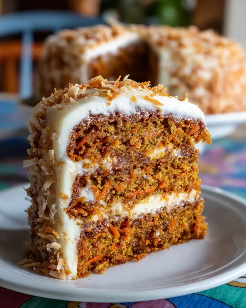 Carrot Cake Recipe – Easy, Moist, and Absolutely Delicious Treat 3 carrot cake recipe slice with frosting