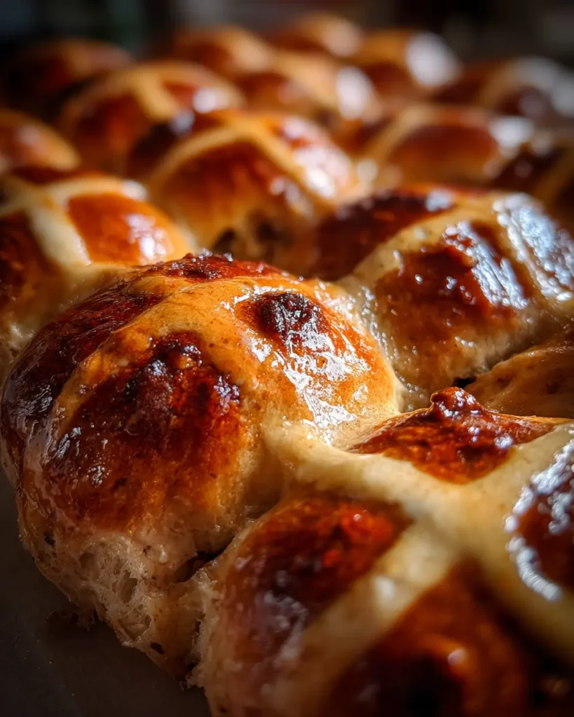 Soft Hot Cross Buns Recipe – Easy, Fluffy & Irresistible 3 soft hot cross buns fresh baked fluffy and golden