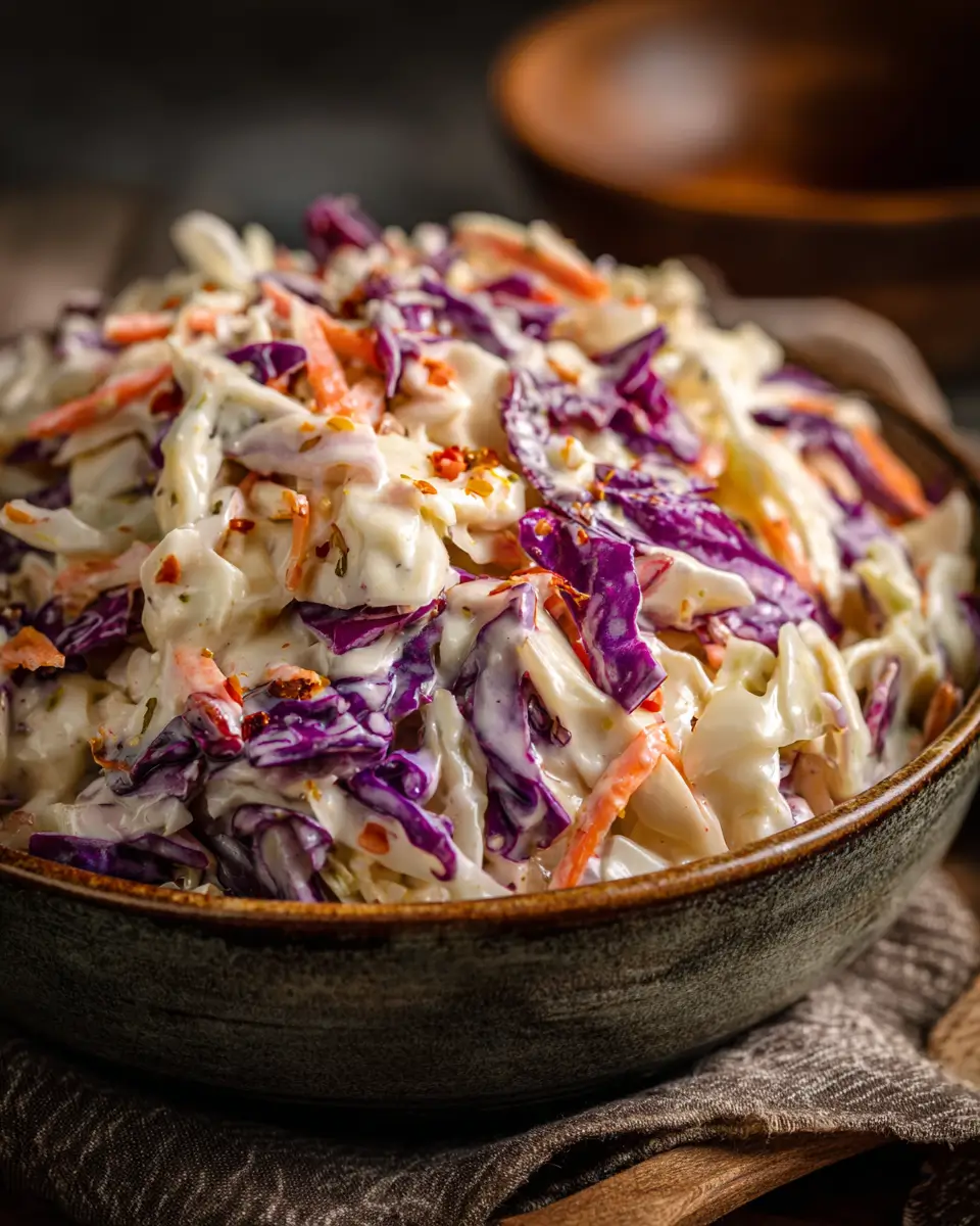 Home 4 Creamy Cabbage Slaw for BBQ