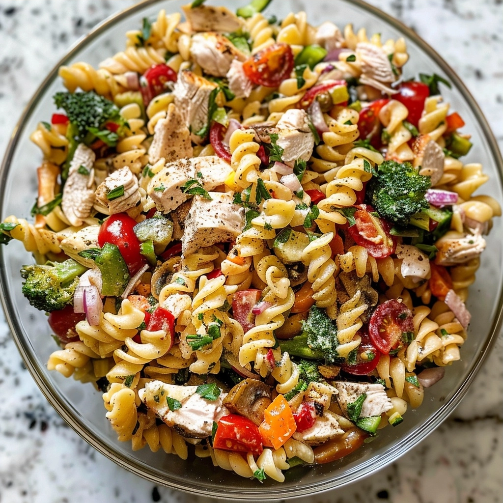 Home 4 Chicken Pasta Salad Recipe: 25-Minute Foolproof & Irresistible All-In-One Meal